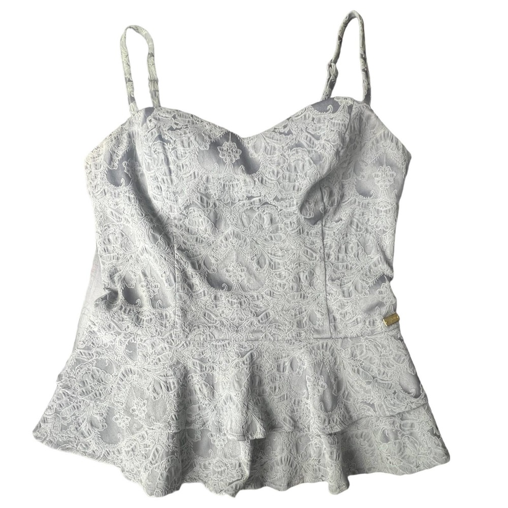 Guess Embroidered Ruffle Fit & Flare Cami